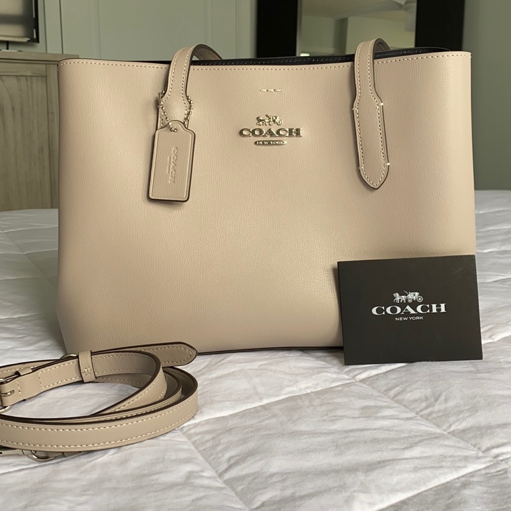 Coach Gray over the shoulder medium purse.